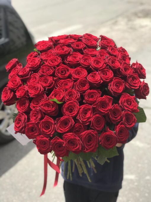 Букет 101 червона троянда