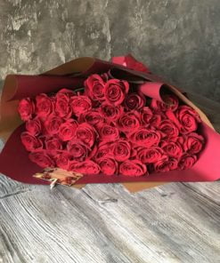 Букет из 25 или 45 красных роз 