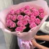 Букет з 25 рожевих троянд 