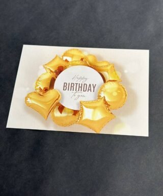 Листівка 5 "Happy Birthday gld"