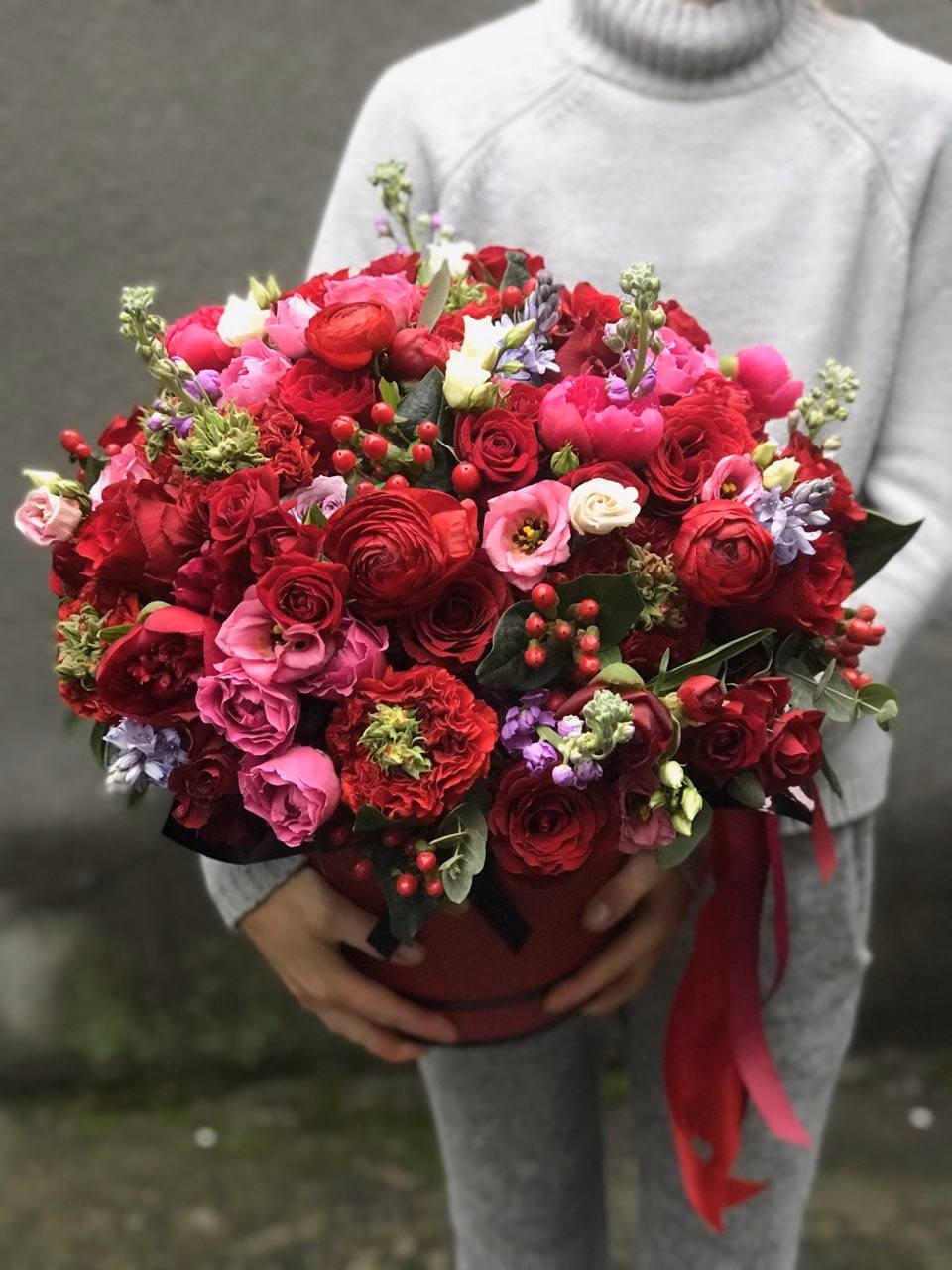 Hat Box - Floral Mix Dark "XL" - Зображення 3