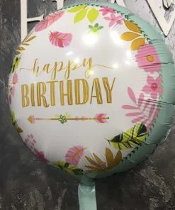 Фольгована куля "Happy Birthday" Mint