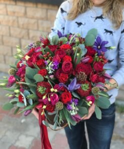 Hat Box - Floral Mix Dark "L"