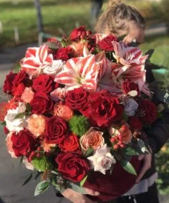 Hat Box - Floral Mix Dark "L+"