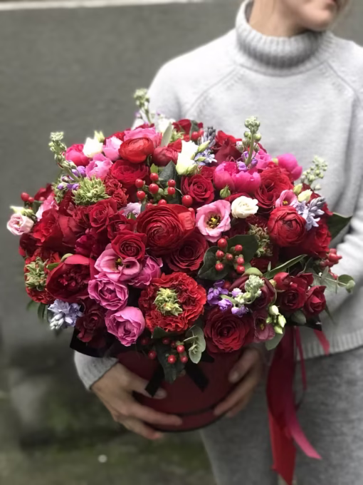 Hat Box - Floral Mix Dark "L"