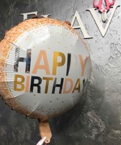 Фольгована куля "Happy Birthday" Пончик