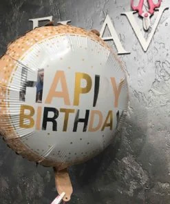 Фольгована куля "Happy Birthday" Пончик