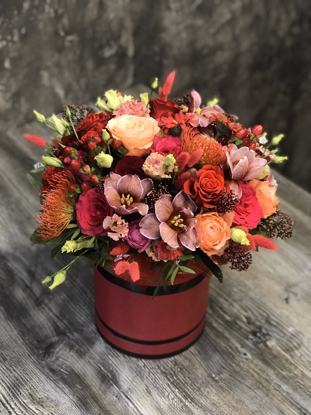 Hat Box - Floral Mix Dark "M" - Зображення 5