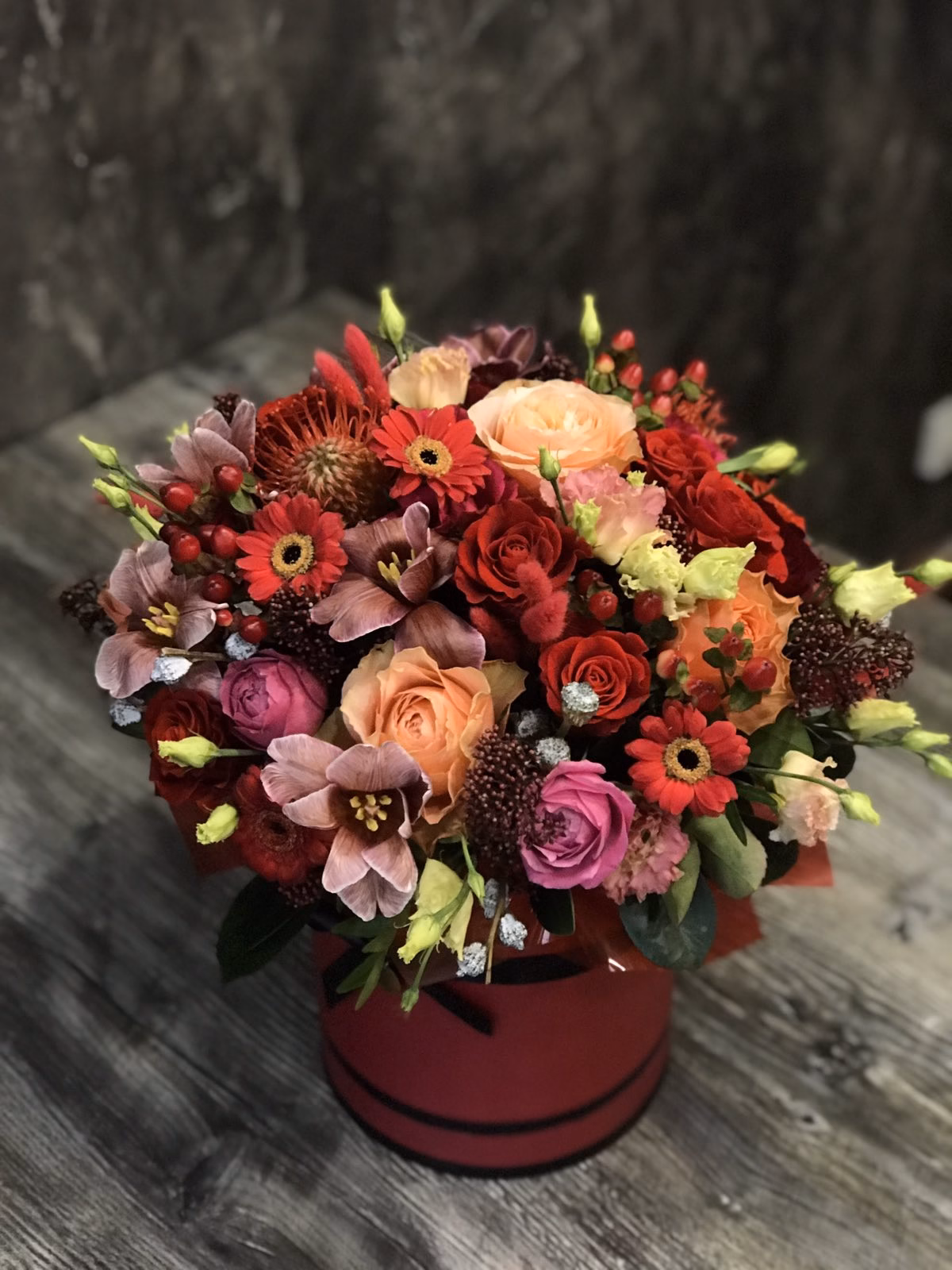 Hat Box - Floral Mix Dark "M"