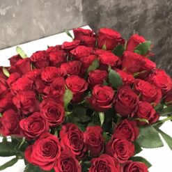 Букет з 51 червоної троянди "Ever Red" 60 см