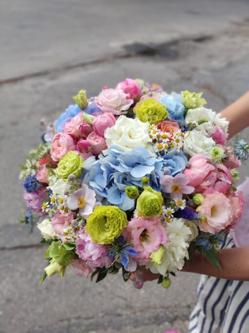 Hat Box - Floral Mix Light - BLUE