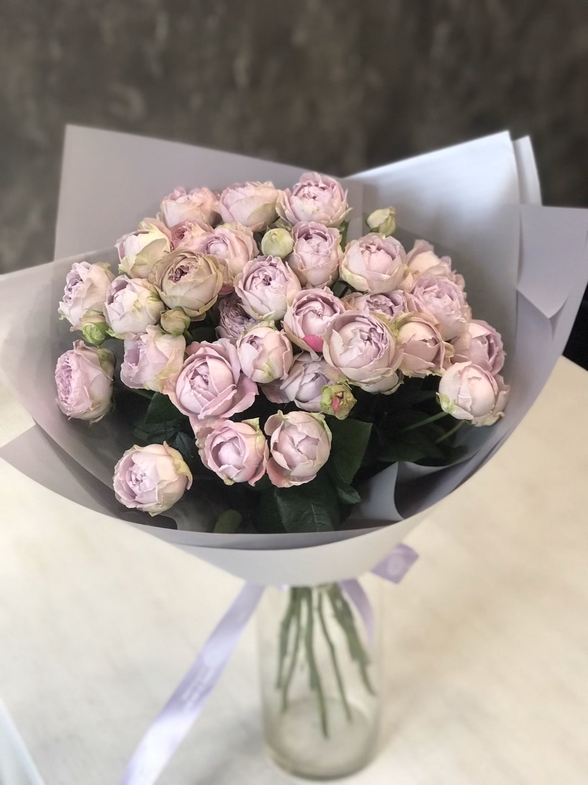 Букет из 9 веток пионовидных роз "Blossom Bubbles"