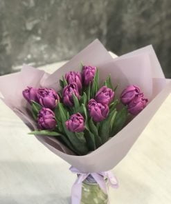 Букет из 11 Пионовидных тюльпанов 