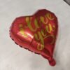 Фольгована куля "Сердце I LOVE U red"