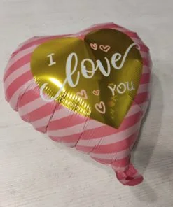 Фольгированный шар "Сердце I LOVE U pink"