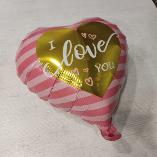 Фольгированный шар "Сердце I LOVE U pink"