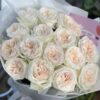 Букет з 7 або 11 піоноподібних троянд 