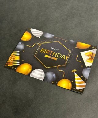 Листівка 20 "Happy Birthday blck"