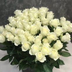 Букет из 11 или 25 белых роз 