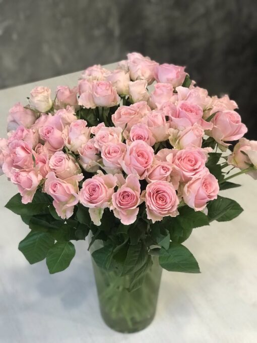 Букет из 51 розовой розы "Babyface" 50 см