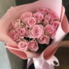 Букет из 15 или 25 розовых роз 
