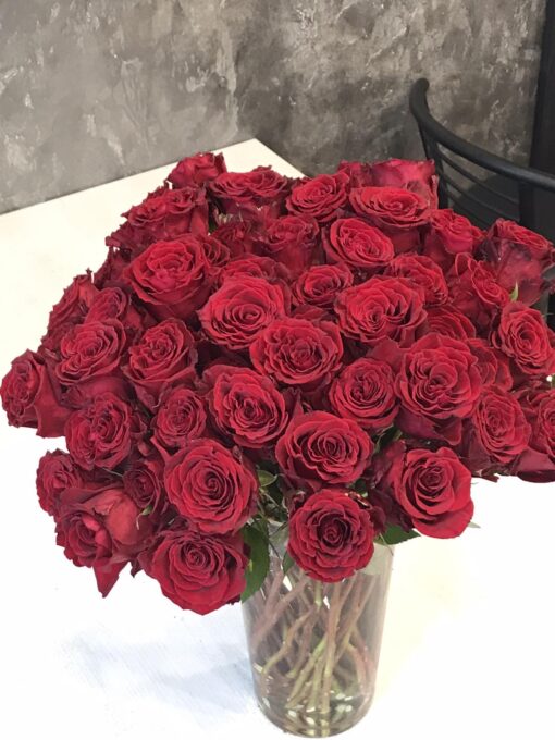 Букет з 51 червоних троянд "Abba" 50 см