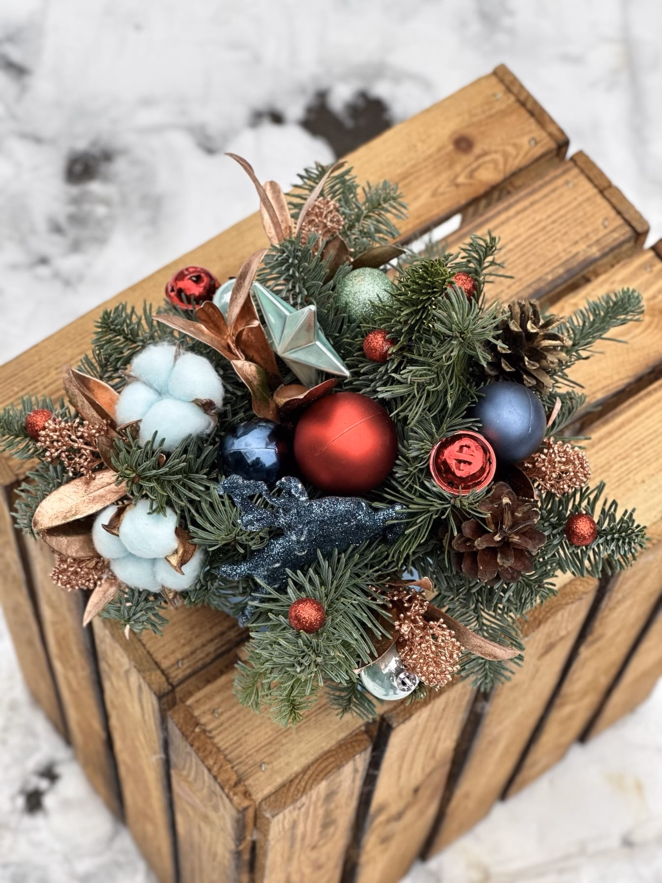 Gift Box "Christmas Blue&Red"