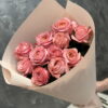 Букет з 11 піоноподібних троянд 