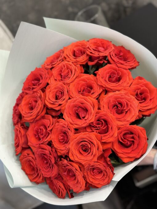 Букет з 25 червоних троянд "Nina" Еквадор