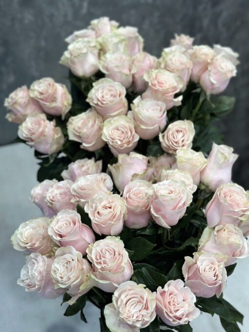 Букет з 45 троянд "Pink Mondial" Еквадор 60 см