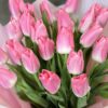Букет з 25 рожевих тюльпанів «Dynasty»