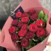Букет з 15 червоних троянд Гран Прі 70 см