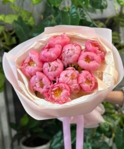 Букет з 11 півоній "Pink Hawai"