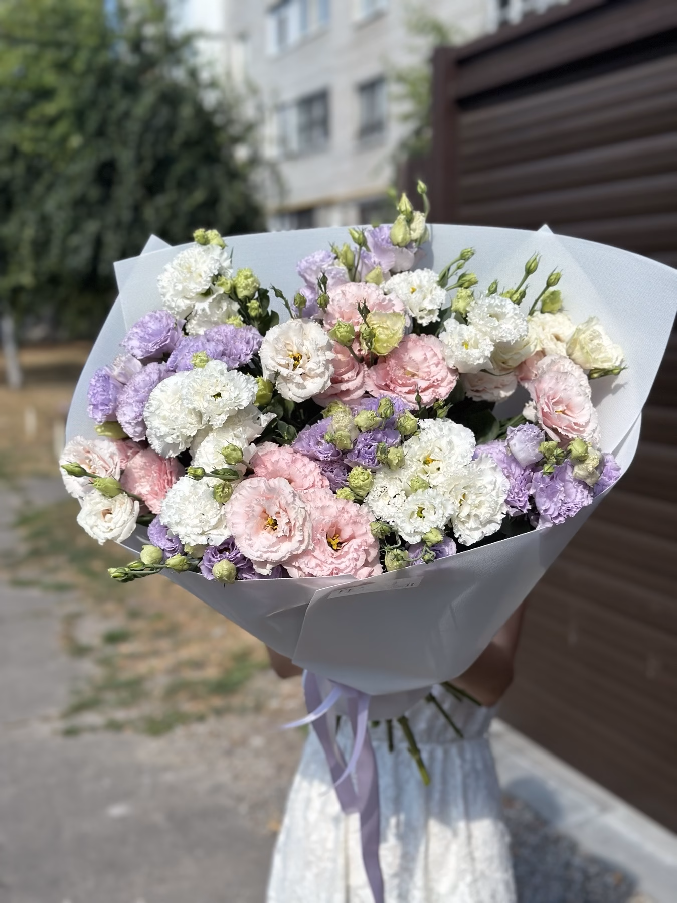 Букет 15 еустом