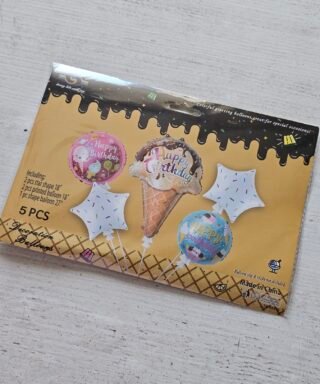 5 повітряних куль "Happy Birthday Ice-cream"
