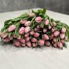 Букет з 15 або 25 рожевих тюльпанів “Tresor”