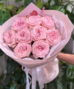 “Parfume” Букет з 9 піоноподібних троянд "Pink O'Hara"
