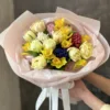 Букет з піоноподібними тюльпанами, гіацинтами та нарцисами #224