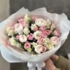 Букет з піоноподібними тюльпанами, нарцисами та Ранункулюсами #230