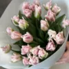 Букет з 25 піоноподібних тюльпанів “Gabriella”