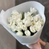 Букет з 25 Білих піоноподібних тюльпанів “Vogue”