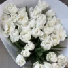 Букет з 35 Білих піоноподібних тюльпанів