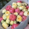Букет Мікс з 17 піоноподібних троянд