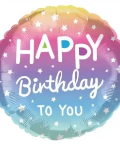 Фольгована куля "Happy Birthday to you" омбре