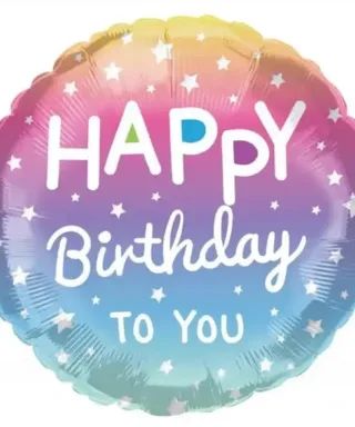 Фольгована куля "Happy Birthday to you" омбре