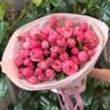 Букет з 15 гілок піоноподібних троянд "Silva Pink"