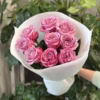 Букет 9 піоноподібних троянд 