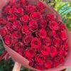 Букет з 45 червоних троянд 