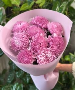 Букет з 9 або 15 Рожевих Хризантем