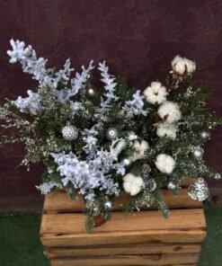 Новорічна композиція в керамічному кашпо #103